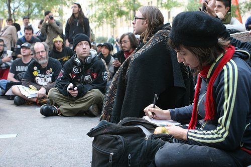 Occupy Wall Street - Day 4 - Sept. 20, 2011 - photo by Paul Weiskel
