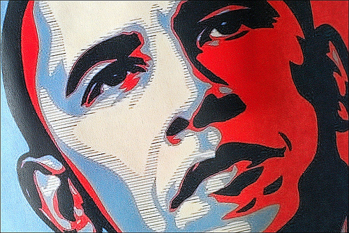 Barack Obama poster - photo by Rupert Ganzer Barack Obama poster - photo by Rupert Ganzer