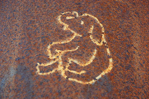 Elephant stencil - photo by Paul Elephant stencil - photo by Paul