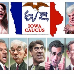 Iowa Caucus Candidates - photo by DonkeyHotey