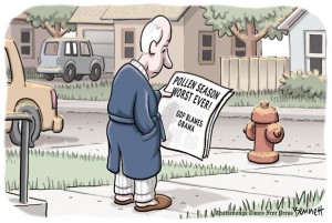 The Pollen - cartoon by Clay Bennett - Chattanooga Times Free Press