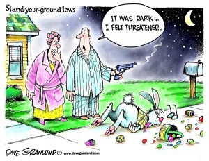 Stand your ground laws - cartoon by Dave Granlund