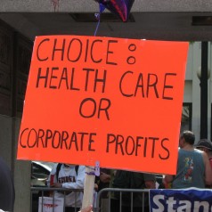 Health Care or Corporate Profits - photo by seiuhealthcare775nw