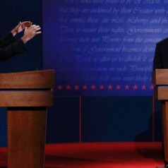 First 2012 Presidential Debate - MItt Romney and Barack Obama- JIM BOURG/REUTERS
