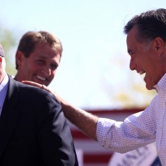 John McCain and Mitt Romney - photo by Gage Skidmore