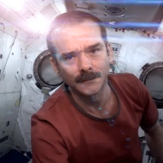 Astronaut Chris Hadfield performs Space Oddity by David Bowie